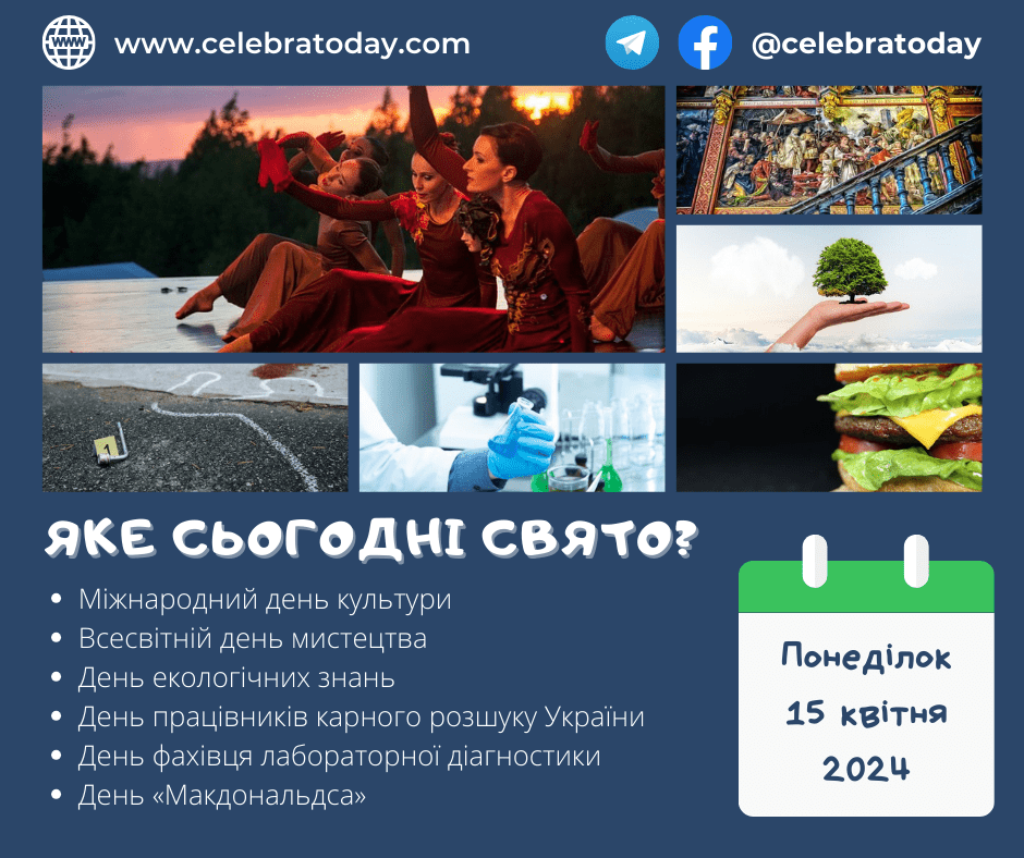 Какой праздник 15 апреля? | celebratoday.com
