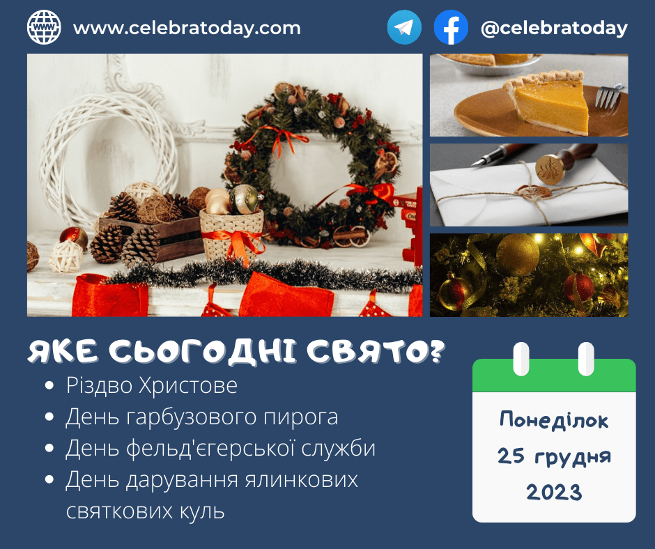 Какой праздник 25 декабря? | celebratoday.com